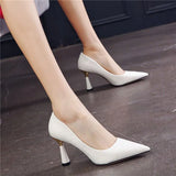 for Women 2023 High Heels Ladies Summer Footwear Pointed Toe Red Pumps Evening on Heeled Casual Social Free Shipping