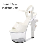 Shoes Pole Dance High Heels Sexy Women Shoes Transparent Sandals Women Wedding Dress 2023 Pistol Heel Female