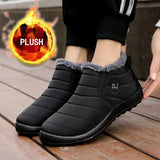 Hiking Shoes Winter Men Boots Warm Plush Waterproof Non-slip Outdoor Walking Shoes Ankle Snow Boots for Women Zapatos