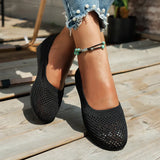 Spring and Autumn New Fashion Round Head Solid Light Mouth Candy Mesh Breathable Large Women's Flat Shoes Single