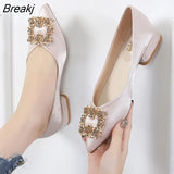 Office Lady Shoes Women Flats Pointed toe Brand Woman Boat Shoes Elegant Ladies Party Shoes Plus Size 42