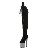 Peep Toe Boots Pole Dance Boots Stripper High Heels Women Sexy Show Shoes Party Club 20 CM Heels Platform ZIP Lace-Up
