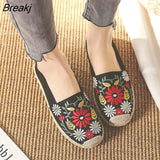 2023Women's Flats Fisherman Shoe 2023 Spring Hemp Fashion Embroidery Ladies Shoes Casual Shoes Women Breathable Canvas