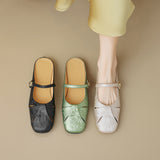 Breakj Buntou Cool Half-Slippers Women Wear 2025 New Summer Lazy Chinese Camellia Muller
