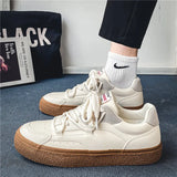 Hot Sale Leather Shoes Men Skateboard Shoes Platform Comfortable Casual Walking Streetwear Teenager Men Vulcanize