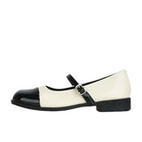 Mary Jane Shoes Women's Shoes 2024 New French Spring Shallow-Mouth Soft Flat-Soled Small British Leather
