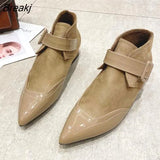 Office Lady Shoes Women Ankle Boots Pointed toe Women Party Shoes Fashion Brand Ladies Boots Woman Modern Botas