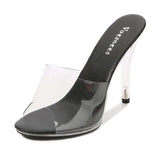 Breakj Sexy Super Heels 11CM High Nightights Clear Sandals Sex Shoes Plus Size