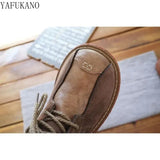 Retro Suede Thick-Soled Big Head Doll Shoes Autumn Winter Handmade Casual Short Boots Women Boots Harajuku Ankle