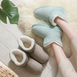 Women Winter Slippers New Winter Warm Plush Slip-on Couples Home Floor Shoes Non-slip Flats Female Soft Faux Fur Snow Boots