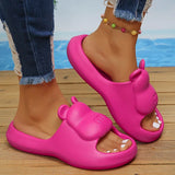 New Cartoon Platform Slippers Woman Eva Thick Bottom Home Slides for Women Soft Sole Anti-Slip Beach Flip Flop Couple