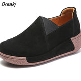 Sneakers for Women Fashion Platform Korean Version Rocking Shoes Female Slip on Casual Flat Warm Loafers Retro Mon