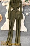 Women Long Sleeve Jumpsuits New Spring Fashion Solid V-neck High Waist Skinny Bodycon Full Length Casual Female
