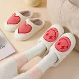 2023 New Cartoon Graphic Warm Indoor Slippers Women Cute Soft Sole Winter Shoes for Home Anti-Slip Thick Plush