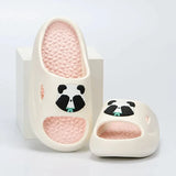 New Platform Panda Slippers for Woman Comfy Non-Slip Massage Slipper Shoes Women Summer Eva Thick Soft Sole Home Slides