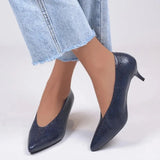 Spring and Autumn New Snake Scale Pattern Bright Leather Pointed Large Size Single Shoes Shallow Mouth Lazy High
