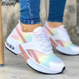 Sneakers Spring and Autumn New Lace Up Wedge Platform Shoes 2022 Ladies Outdoor Fashion Air Cushion Casual Running