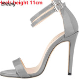 2023 Women Sandals Summer Fashion Brand Thin High Heels Ankle Strap Gladiator Sandal Narrow Band Party Pump
