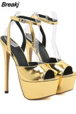 Super Thin Heels Woman Sandals 2023 Summer Cover Heel Sexy Party Wedding Shoes Fashion Comfy Women Pump Sandals