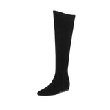 Breakj Wind Retro Knee Long-Tice Boots Women 2025 Autumn And Winter New Fashion Thin Sharp Head Inside The Raised