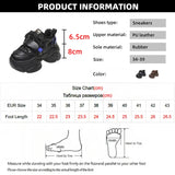 PU Chunky Sneakers for Women 2023 Non Slip Platform Sports Shoes Woman Thick Sole Lace Up Vulcanize Shoes Zapatillas