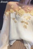 Vintage Floral Blouses Women Long Sleeve O-Neck Shirts Embroidery Shirts Famale Sexy Lace Elegant Tops Ladies 2023