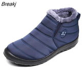 Men Boots Winter Plus Size Men Shoes Warm Fur Snow Boots Plush Inside Shoes Black Winter Boots For Men Waterproof Mans