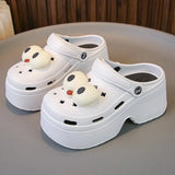 New Diy Clogs Sandals Women Summer Eva Closed Toe Chunky Platform Slippers for Woman Non Slip Thick Bottom Beach