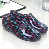 Shoes Women's Rain Boots Water Boots Short Kitchen Non-slip Water Shoes Work Shoes Rubber Shoe Cover Womens Boots