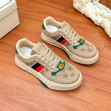 Breakj 2024 New Ins Korean Basic Small White Shoes Female Heighten Student Board Shoes Breathable Casual Shoes