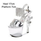 Shoes Pole Dance High Heels Sexy Women Shoes Transparent Sandals Women Wedding Dress 2023 Pistol Heel Female