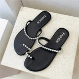 Women Slippers Flat Glitter Slides Fashion Low Pantofle Soft Jelly Luxury Summer 2023 Rubber Rome Crystal Basic