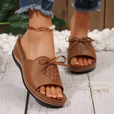 Breakj Summer New Women's Thick Bottom Slippers Large-Size With Fish Mouth Slope And Thick