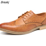 Shoes Men Brogues Shoes Lace-Up Bullock Business Wedding Dress Shoes Male Formal Shoes