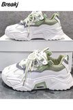 Women Platform Chunky Sneakers Designers Fashion Lace Up Casual Shoes Woman Tennis Basket Female Autumn Vulcanized Shoes