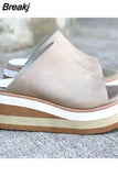 Slippers Women Shoes 2023 New Summer Peep Toe Sandals Fashion Platform Slippers Outdoor Casual Flip Flops Large Size