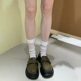 Love Shoes Women's 2024 Autumn New Style Thick Soles Heighten Minority Retro Shoes Single Shoes Are Super