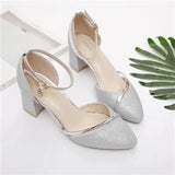 Dama Women Fashion High Quality Silver Wedding High Heel Shoes Female Golden Party Night Club Pumps for Spring