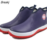 Men Rubber Shoes Waterproof Men's Rain Boots New Autumn Mens Short Ankle Boots Male Rainboots Platform Galoshes