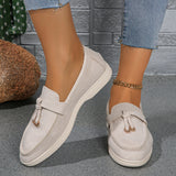 New Women Loafers Slip on Ladies Flats Brand Spring Autumn Casual Flat Shoes Leather Cashmere Single Shoes plus size