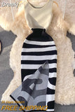 Striped Knitting Dress Women Elegant O-neck Sleeveless Slim Fit Bodycon Midi Dress Sexy Split Party Dress Summer