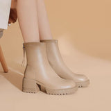 Winter Chelsea Boots Women Platform Brown Black Beige White Ankle Boots for Women Fur Short Chunky Punk Gothic