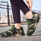 Flat Shoes Women Fashion Breathable Camouflage Casual Shoes Men Sneakers Lover Shoes Outdoor Walking Non-slip