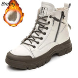 2023 Autumn Winter Shoes Genuine Leather Sneakers Fashion Boots for Women Thick Sole Women Ankle Boots Ladies