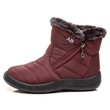 Waterproof Snow Boots for Women Non Slip Thick Plush Platform Ankle Boots Woman Plus Size Winter Cotton Padded Shoes