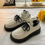 Woman Flats Clogs Platform Casual Female Sneakers Oxfords Modis All-Match British Style Dress Creepers New Leather Cross