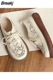 Shoes Woman Flat Sneakers Women Shoes Ladies Platform Shoes 2023 Lace-up Women Flats Female Shoes Loafers Zapatos