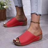 Breakj New Large-Size Women's Shoes Sandals Comfortable Slope And Slippers