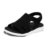 New Women's Sandals Large-Size Breathable Elastic Fly Weaving Casual Women's