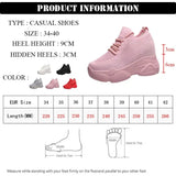 Hidden Heels Platform Sneakers Women Breathable Air Mesh Wedge Sock Shoes Woman 2023 Spring Casual Shoes Zapatos De